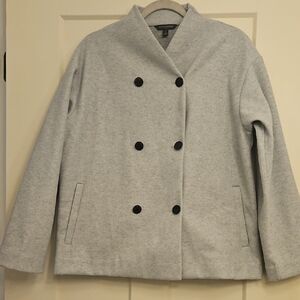 Banana Republic Light Gray Pea Coat